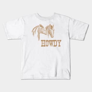 Two Horses with Text Kids T-Shirt